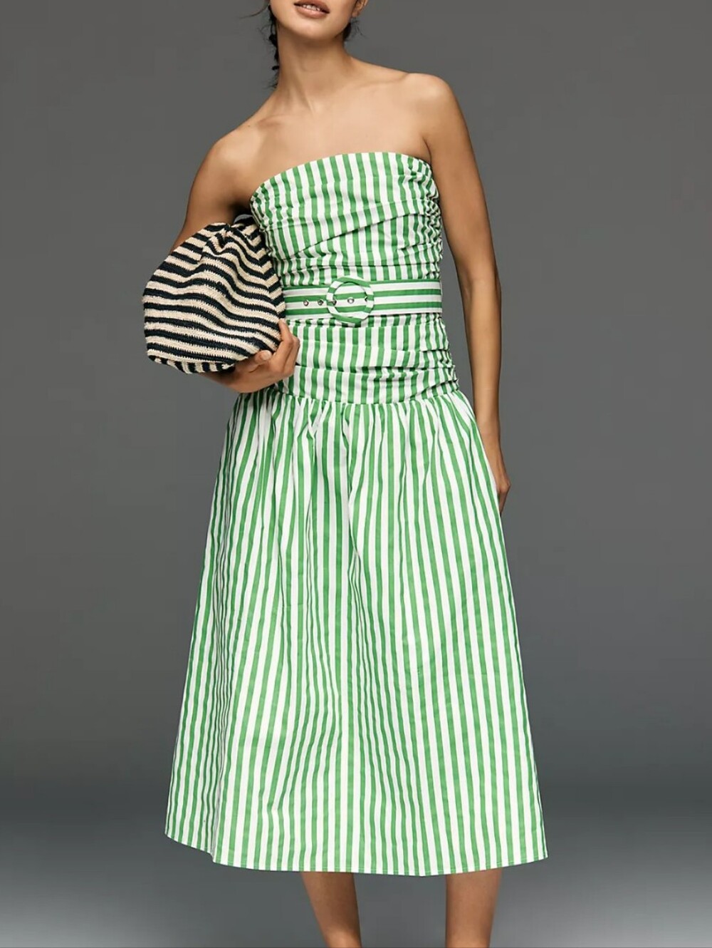 Anthropologie NWT Love Wednesday Strapless Midi Petite Dress